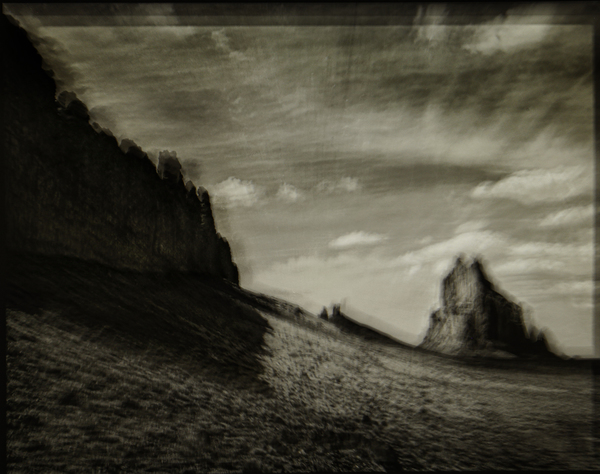 Shiprock and volcanic ridges, NM